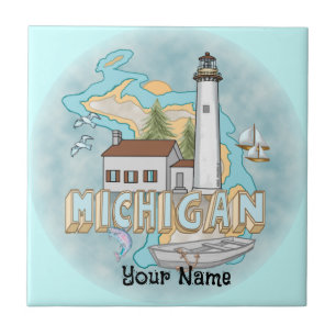 Michigan Leuchtturm-Kachel Fliese