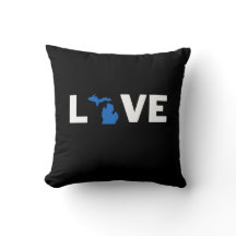 Michigan LIEBE dekoratives Kissen