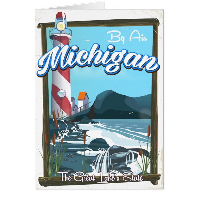 Michigan Lighthouse Reiseplakat! (Vorne)