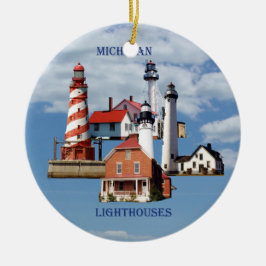Michigan Lighthouses Keramik Ornament