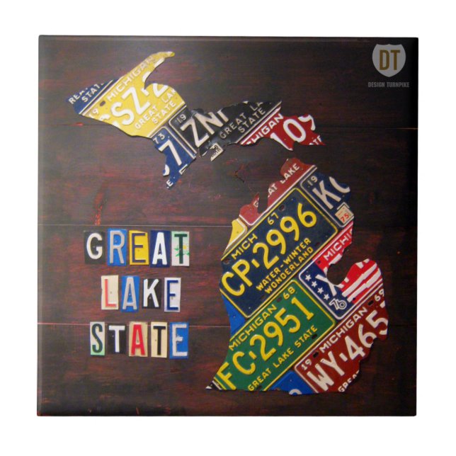 Michigan-Lizenz-Platten-Karten-Keramik-Fliese Fliese (Vorderseite)