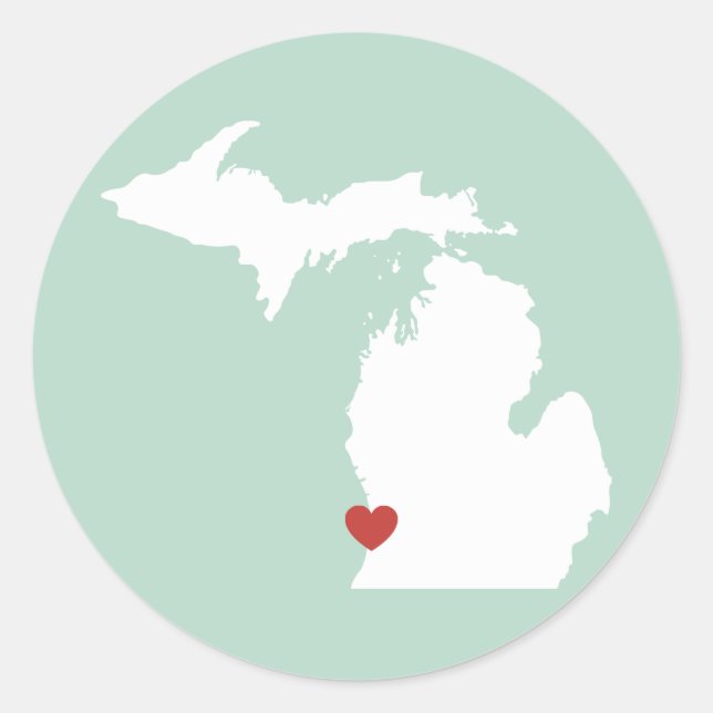 Michigan Love - Autocollant personnalisable (Devant)