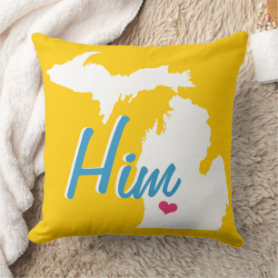 Michigan Lui État du Marié Coussin de Toute Couleu
