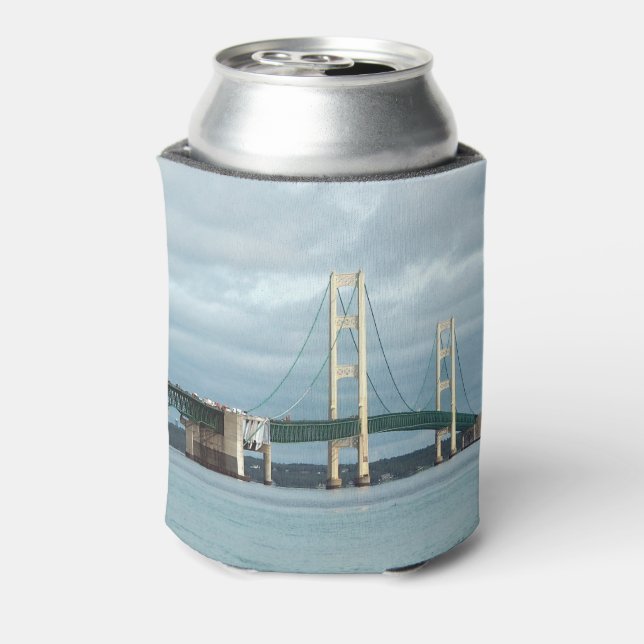 Michigan Mackinac Bridge Foto Dosenkühler (Kanne Rückseite)