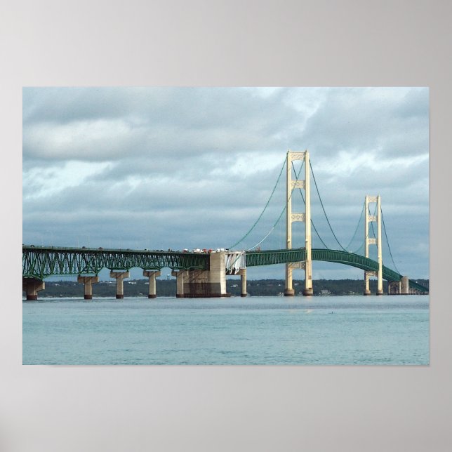 Michigan Mackinac Bridge Foto Poster (Vorne)
