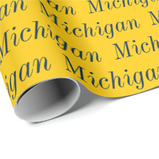 Michigan Maize and Blue Wrapping Paper Geschenkpapier