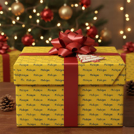 Michigan Maize and Blue Wrapping Paper Geschenkpapier