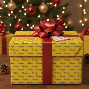 Michigan Maize and Blue Wrapping Paper Geschenkpapier