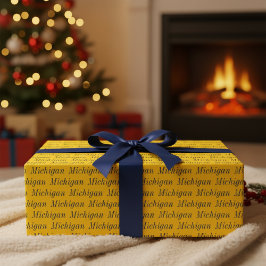 Michigan Maize and Blue Wrapping Paper Geschenkpapier