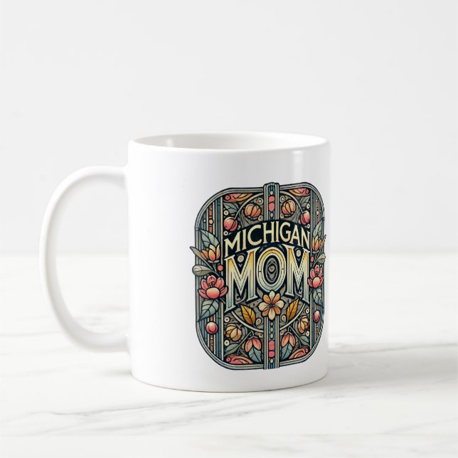 Michigan Mama Cherry Blossom Tree Michigander Kaffeetasse (Links)