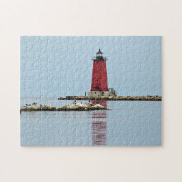 Michigan Manistique Red Lighthouse Foto