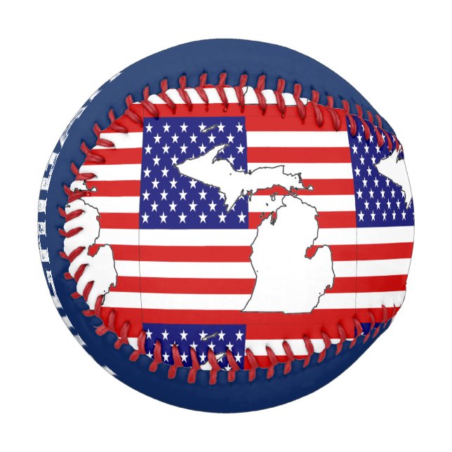 MICHIGAN MAP BASEBALL (Vorderseite Links)