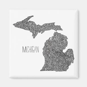 Michigan Map Magnet