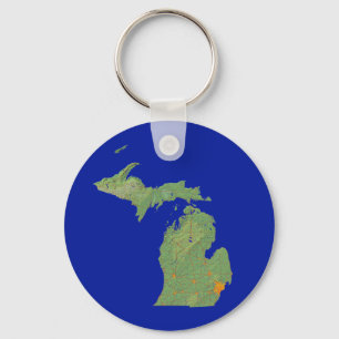 Michigan Map Schlüsselanhänger