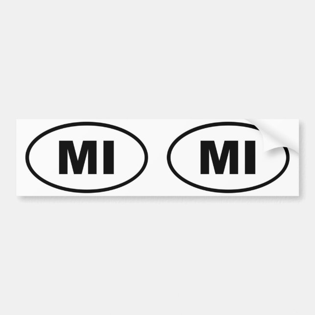 Michigan MI oval Autoaufkleber (Vorne)