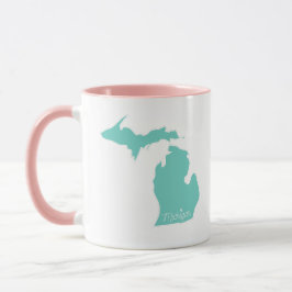 Michigan mit Herz Tasse