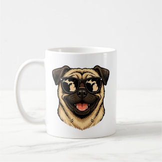 Michigan-Mops mit Sonnenbrille Kaffeetasse