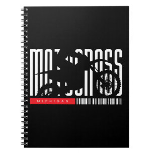 Michigan Motocross Motorrad-Silhouette Notizblock