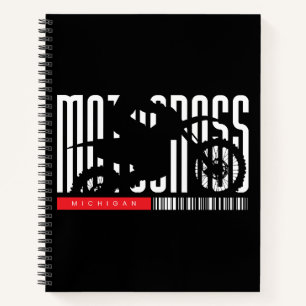 Michigan Motocross Motorrad-Silhouette Notizbuch