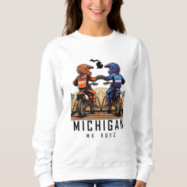 Michigan MX Boyz White Crew Kinder Sweatshirt