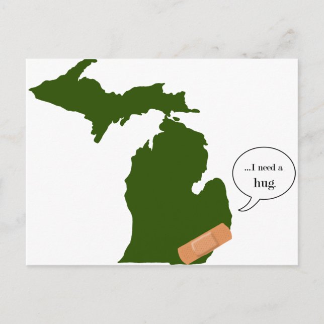 Michigan Needs a Hug Postkarte (Vorderseite)