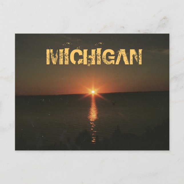 MICHIGAN NIGHT POSTCARD POSTKARTE (Vorderseite)