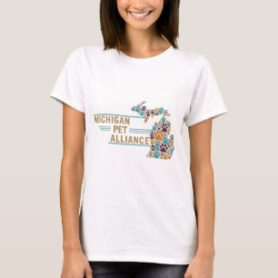 Michigan Paw Prints T - Shirt
