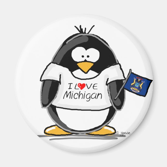 Michigan Pinguin Magnet (Vorne)