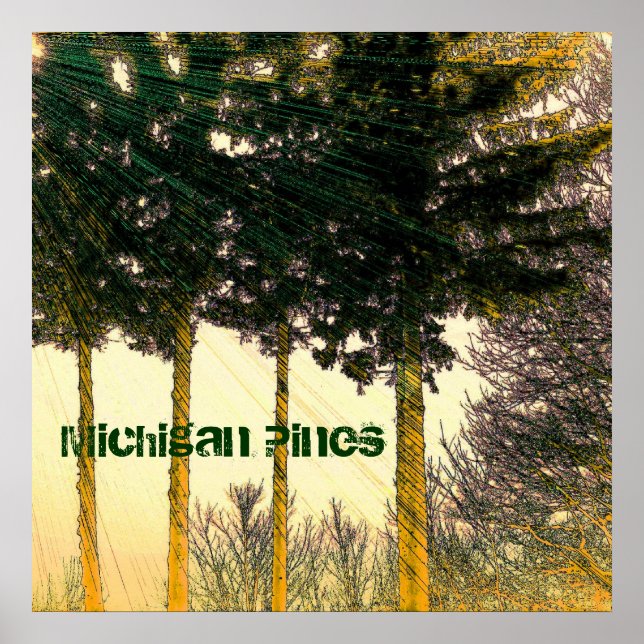Michigan-Pinien-Plakat Poster (Vorne)