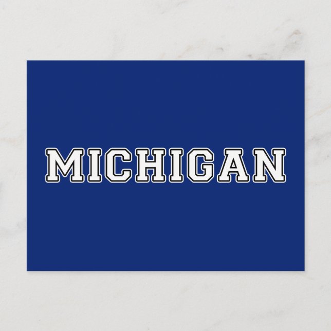 Michigan Postkarte (Vorderseite)