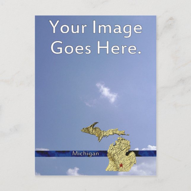 Michigan Postkarte (Vorderseite)
