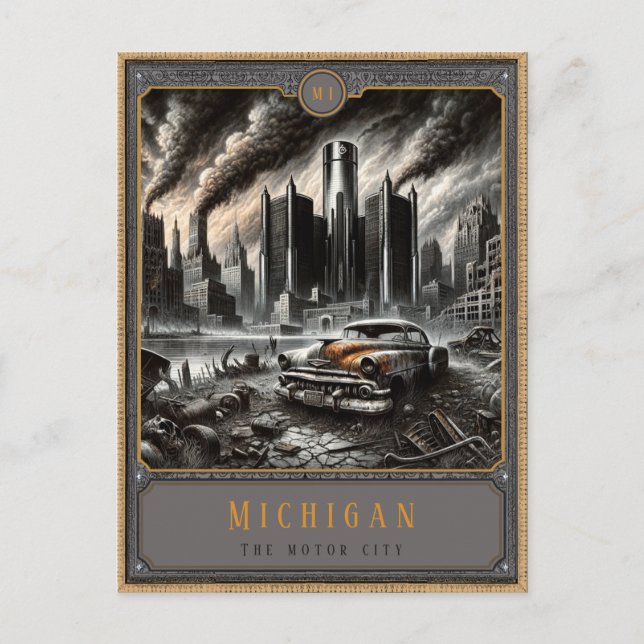 Michigan | Postkarte Gothic Art (Vorderseite)