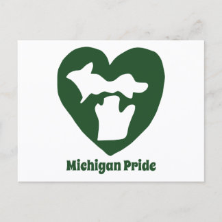 Michigan Pride Herz Postkarte