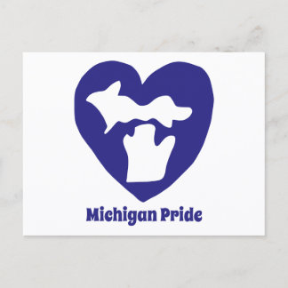 Michigan Pride Herz Postkarte