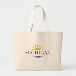 Michigan Rainbow Text Grand Sac fourre-tout