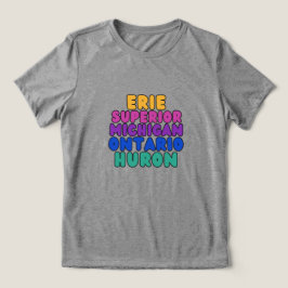 Michigan Regenbogen Text Great Lakes Kühler Tri-Blend Shirt