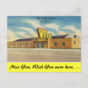 Michigan, Riverside Arena, Rollschuhlaufen Postkarte