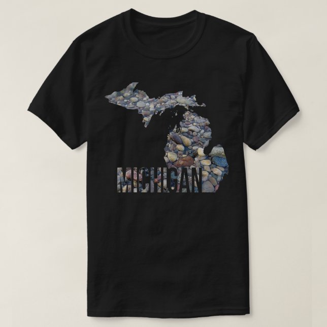 Michigan Rock Beach Staat MI Geology T-Shirt (Design vorne)
