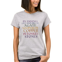 Michigan Rockhound Einfaches Text T-Shirt
