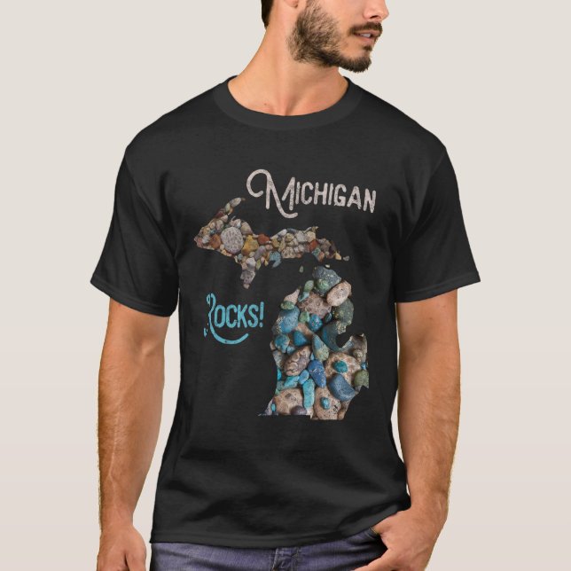 Michigan Rocks Petoskey Stone Jagd T-Shirt Great L (Vorderseite)