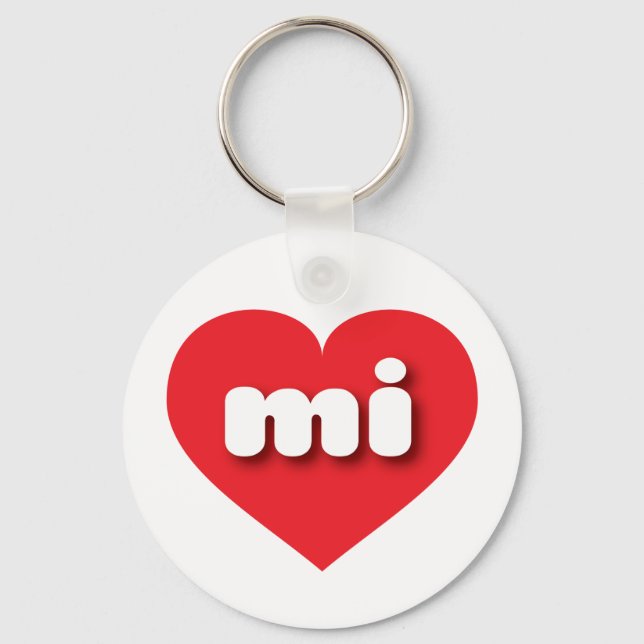 Michigan-Rotherz - I Liebe mi Schlüsselanhänger (Vorderseite)