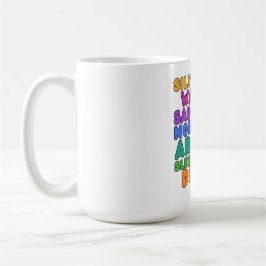 Michigan-Sanddünen-Regenbogen-Blasenbuchstaben-Tas Kaffeetasse