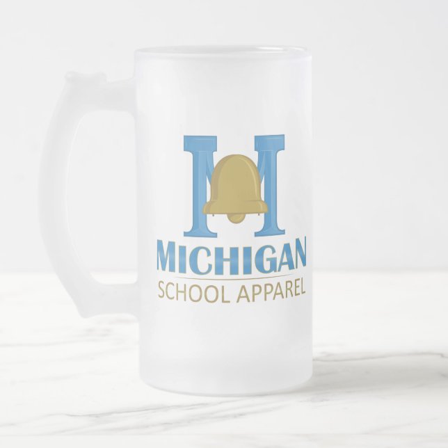 Michigan School Apparel Mattglas Bierglas (Links)