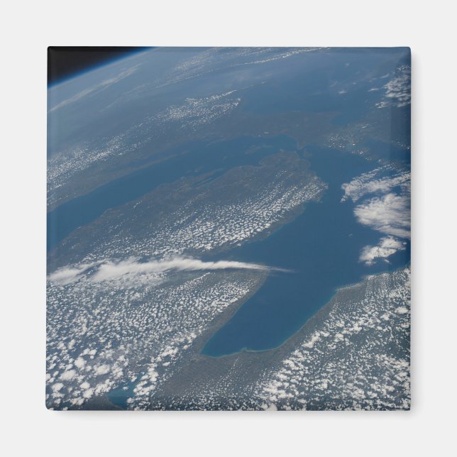 Michigan See, Huron See und Staat von Michigan. Magnet (Vorne)