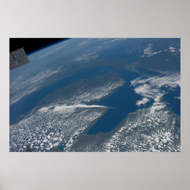 Michigan See, Huron See und Staat von Michigan. Poster (Vorne)