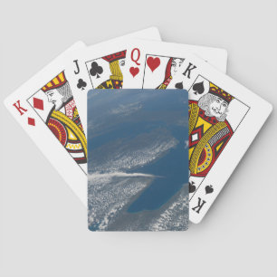 Michigan See, Huron See und Staat von Michigan. Spielkarten