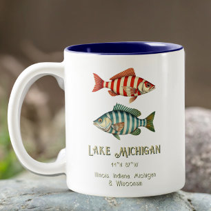 Michigan-Seen-Tasse Zweifarbige Tasse