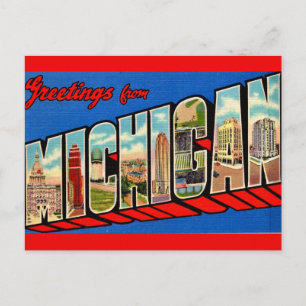 Michigan Sehenswürdigkeiten Postcard Postkarte