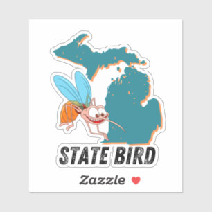 Michigan Staat Bird - Mosquito Funny Car Decal Aufkleber