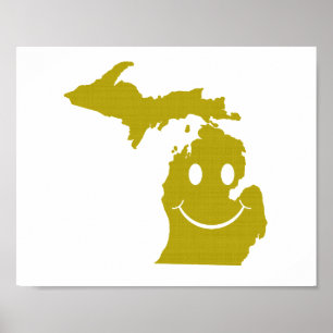 Michigan Staat Gestaltungsgefühl Poster